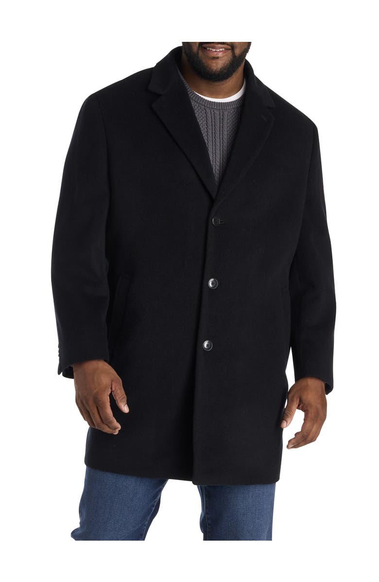 Michael Kors Big & Tall Overcoat, Alternate, color, Black