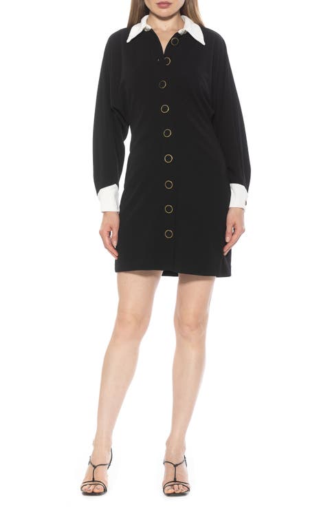 Velvette Long Sleeve Shirtdress