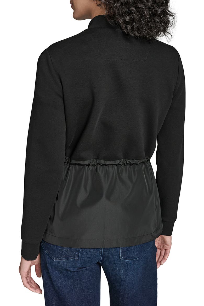 Mixed Media Packable Jacket, Alternate, color, BLACK