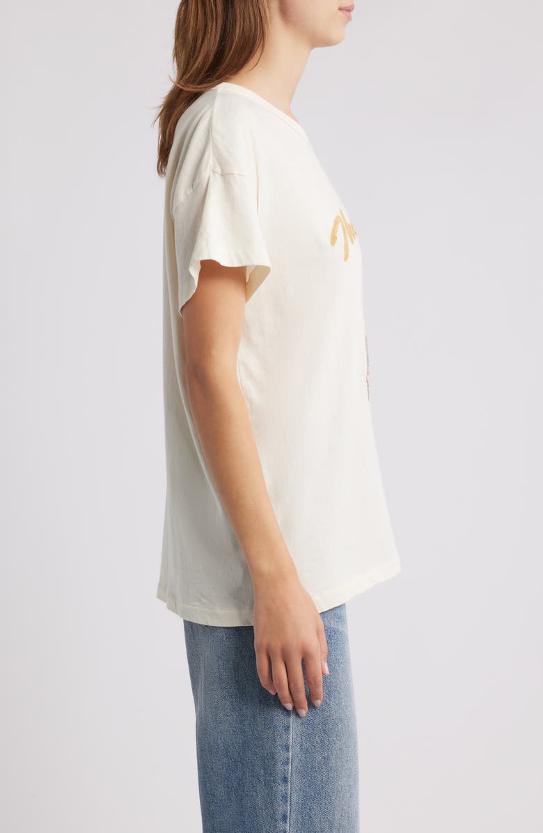 THE GREAT. The Boxy Crew Horse Graphic T-Shirt, Alternate, color, Washed White