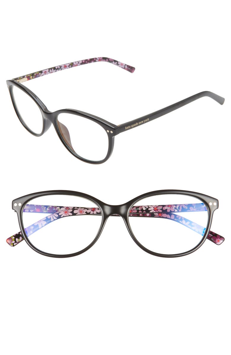 Kate Spade New York olive 53mm reading glasses, Main, color,