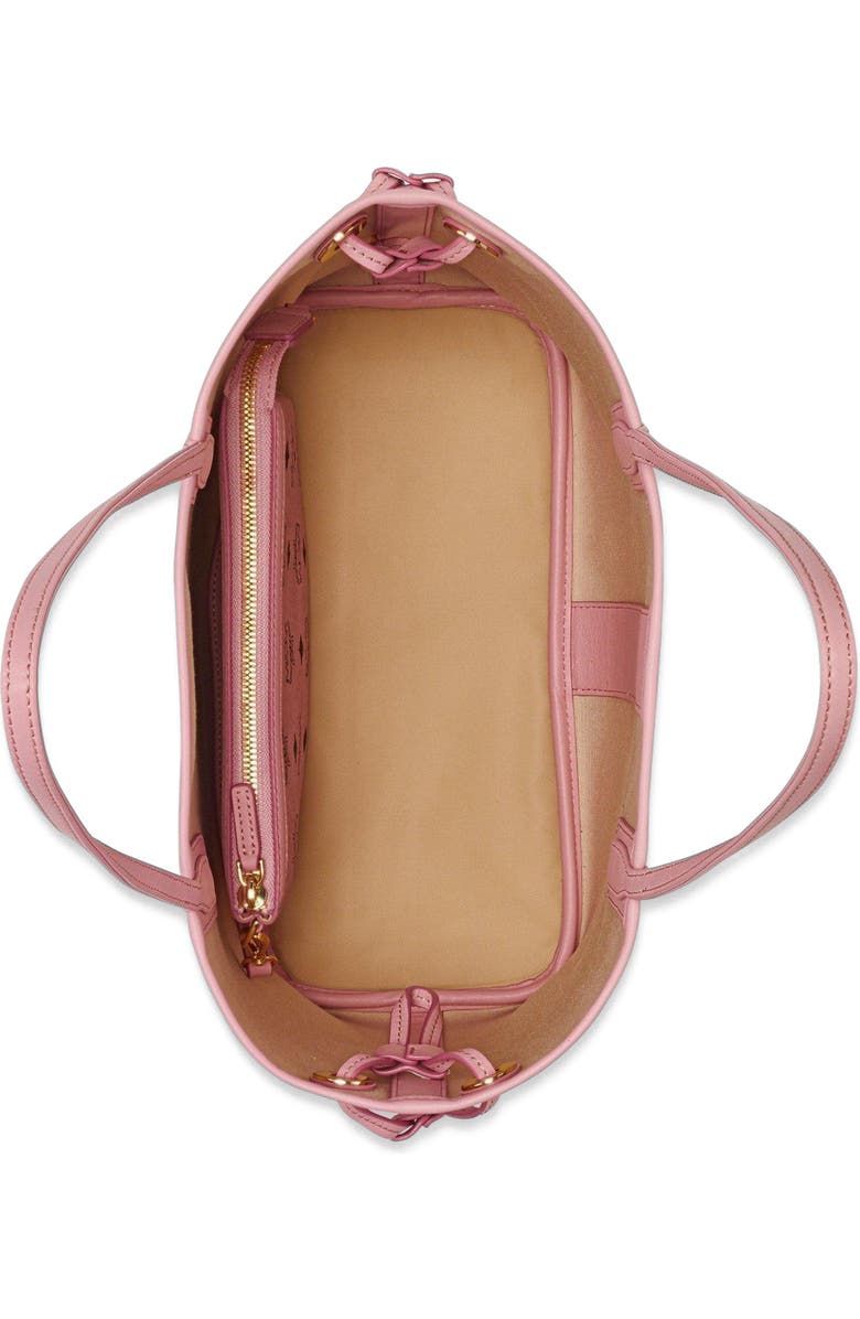 MCM Small Liz Shopper in Visetos, Alternate, color, Pink