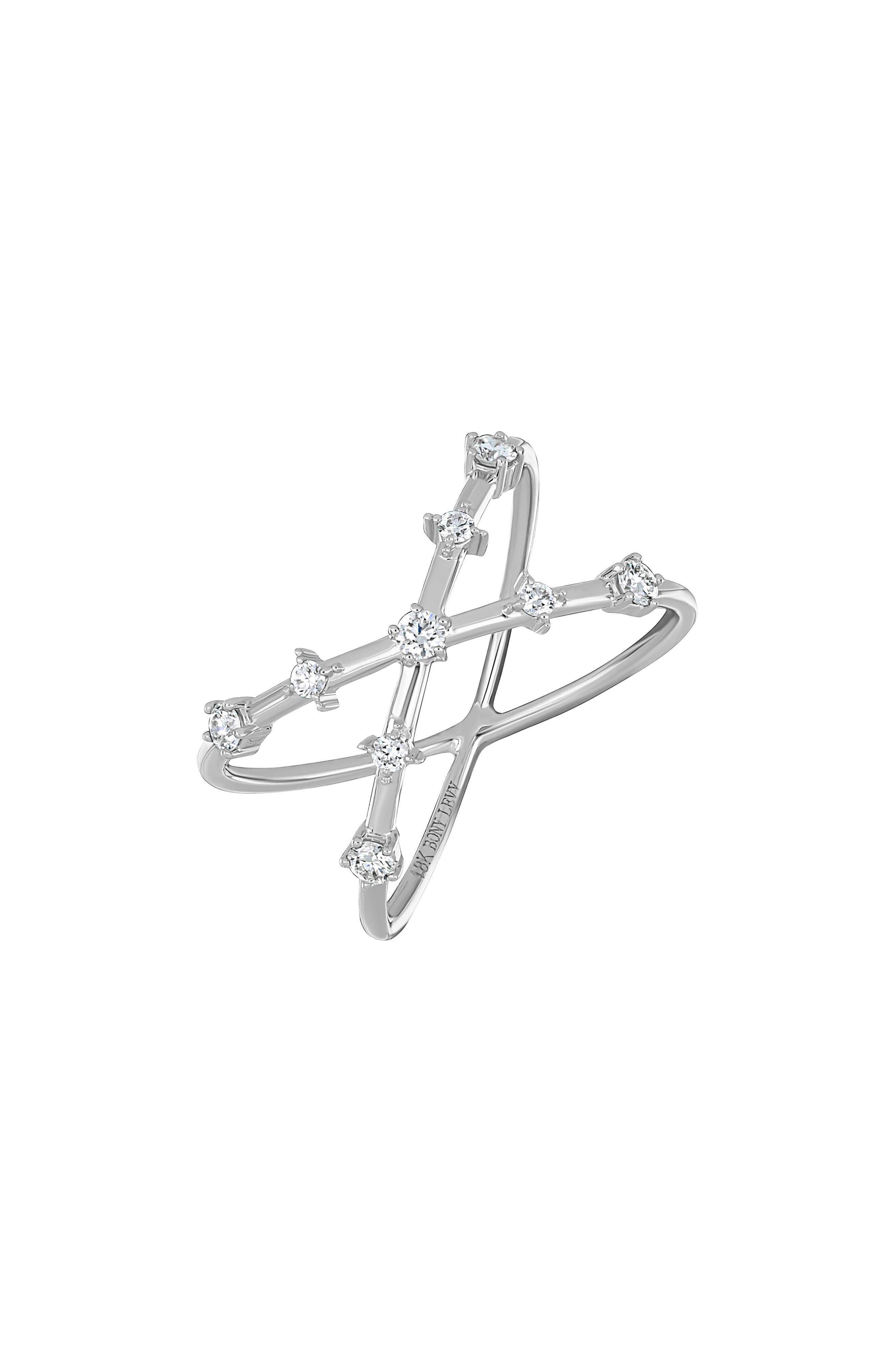 Bony Levy Aviva 18K White Gold Diamond Crossover Ring