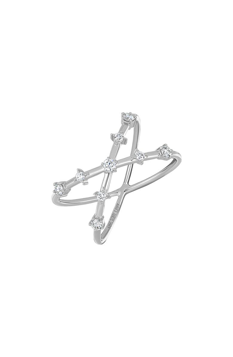 Bony Levy Aviva 18K White Gold Diamond Crossover Ring, Main, color, 18K White Gold