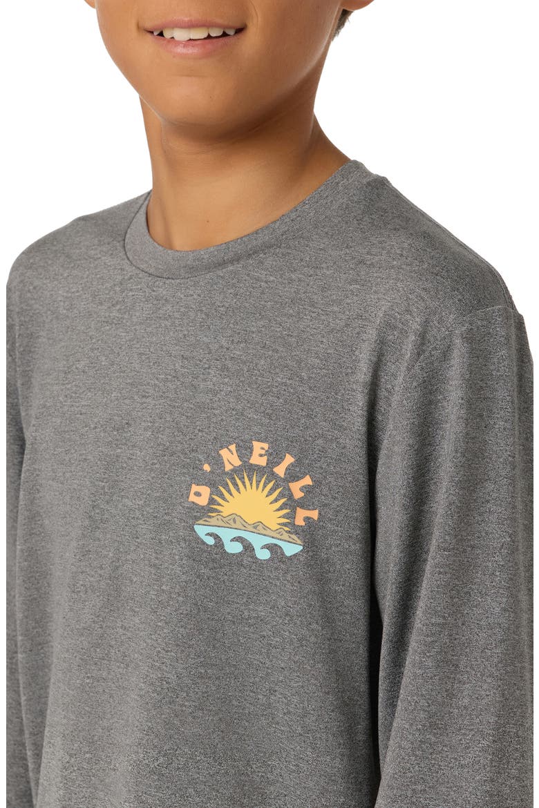 Kids' Solar Senic UPF 50 Long Sleeve Rashguard, Alternate, color, GARGOYLE MELANGE