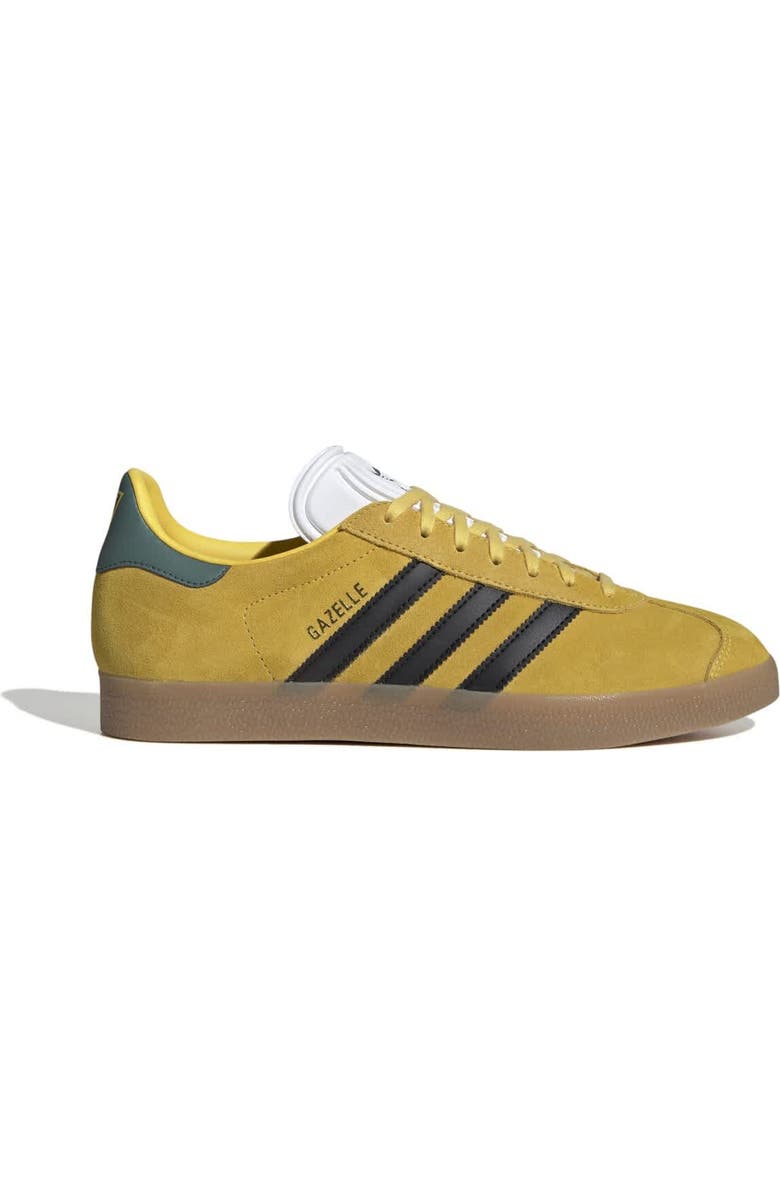 adidas Originals Men's adidas Originals Yellow Jamaica National Team Lifestyler Gazelle Shoes, Alternate, color,