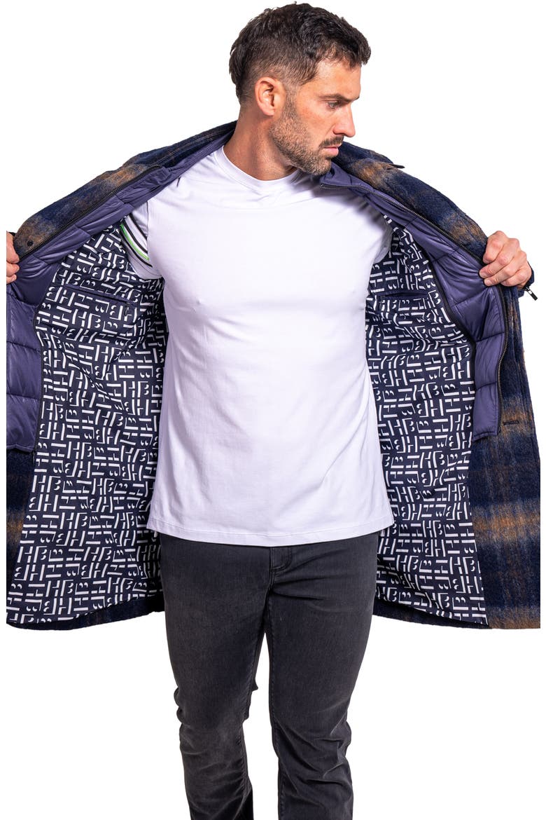 Ascension0003 Black Brushed Cotton Blend Peacoat with Dickey, Alternate, color, BLACK