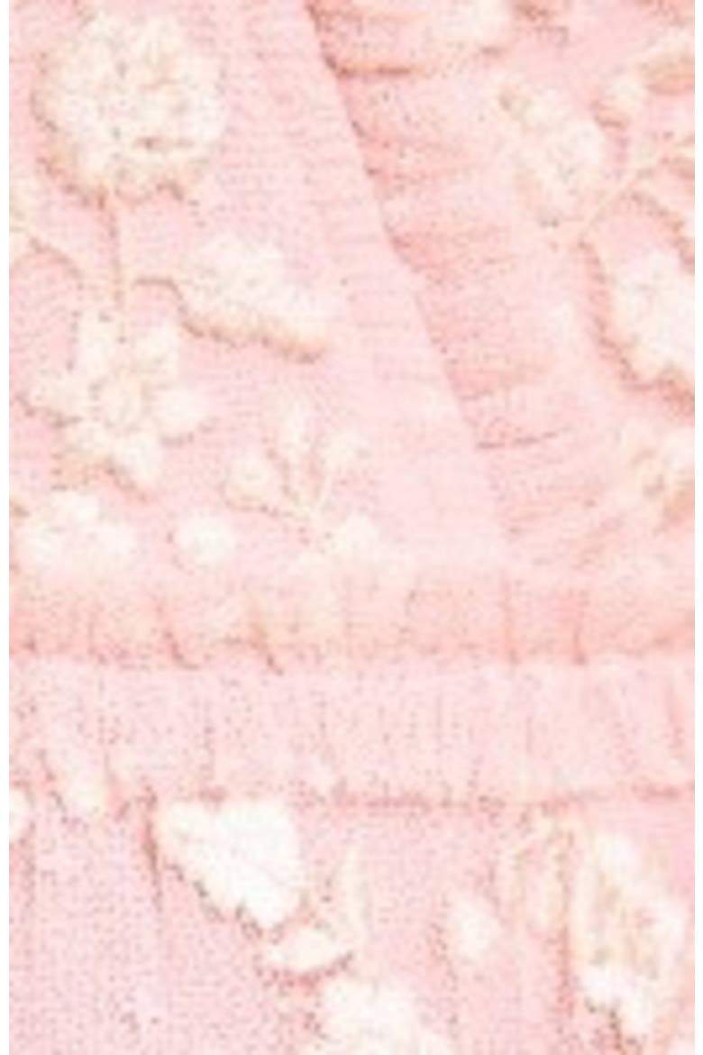 Layered Lace V-Neck Midi Dress, Alternate, color, Dusk Pink/ Cream