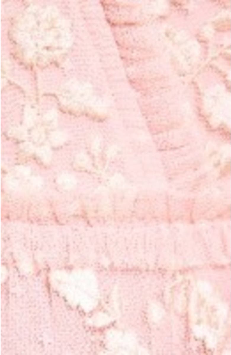 Needle & Thread Layered Lace V-Neck Midi Dress, Alternate, color, Dusk Pink/ Cream