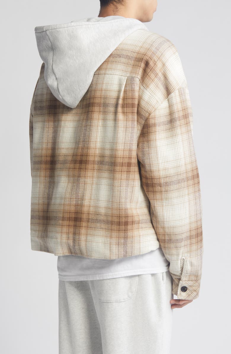 Elwood Oversize Plaid Flannel Hooded Zip Jacket, Alternate, color, 