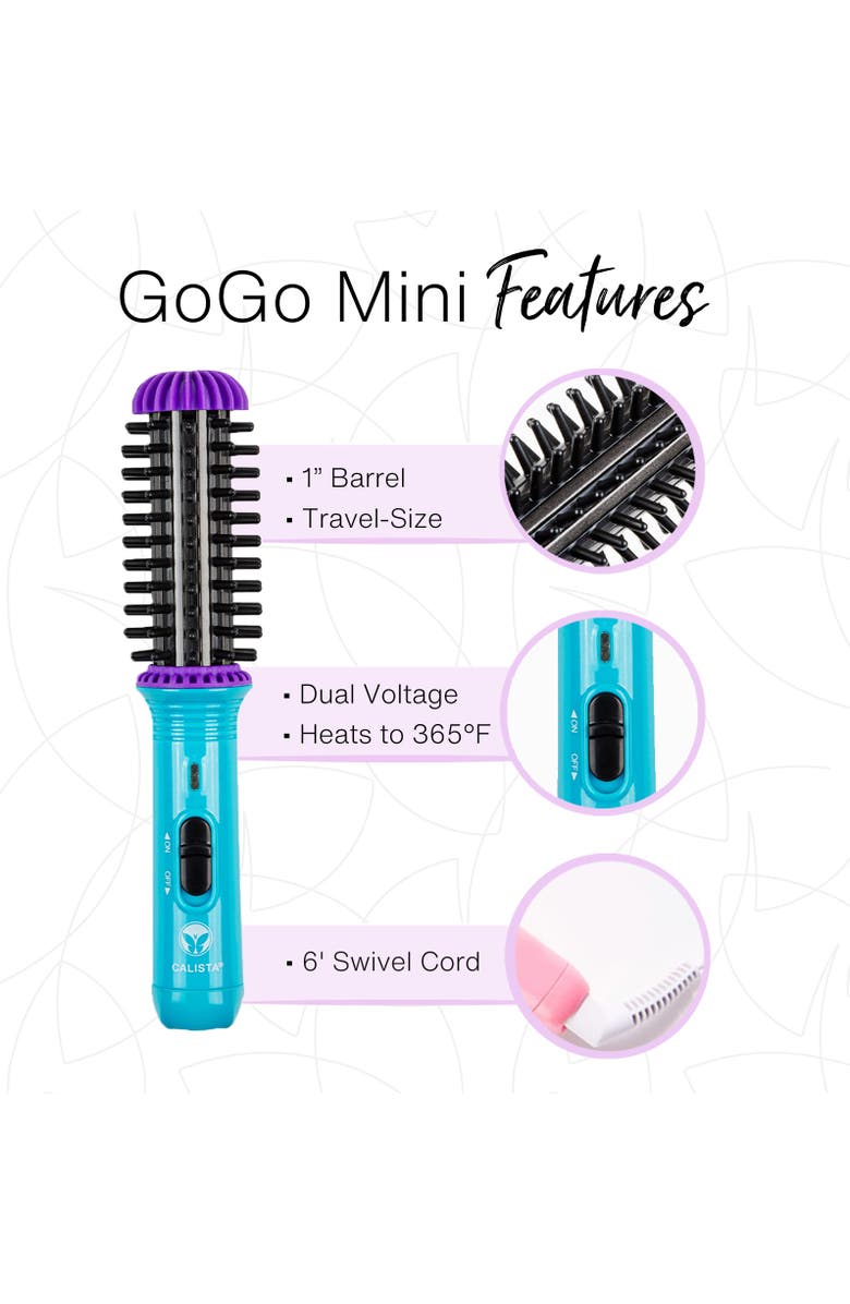 CALISTA GoGo Mini Heated Round Brush, Alternate, color, Berry Burst