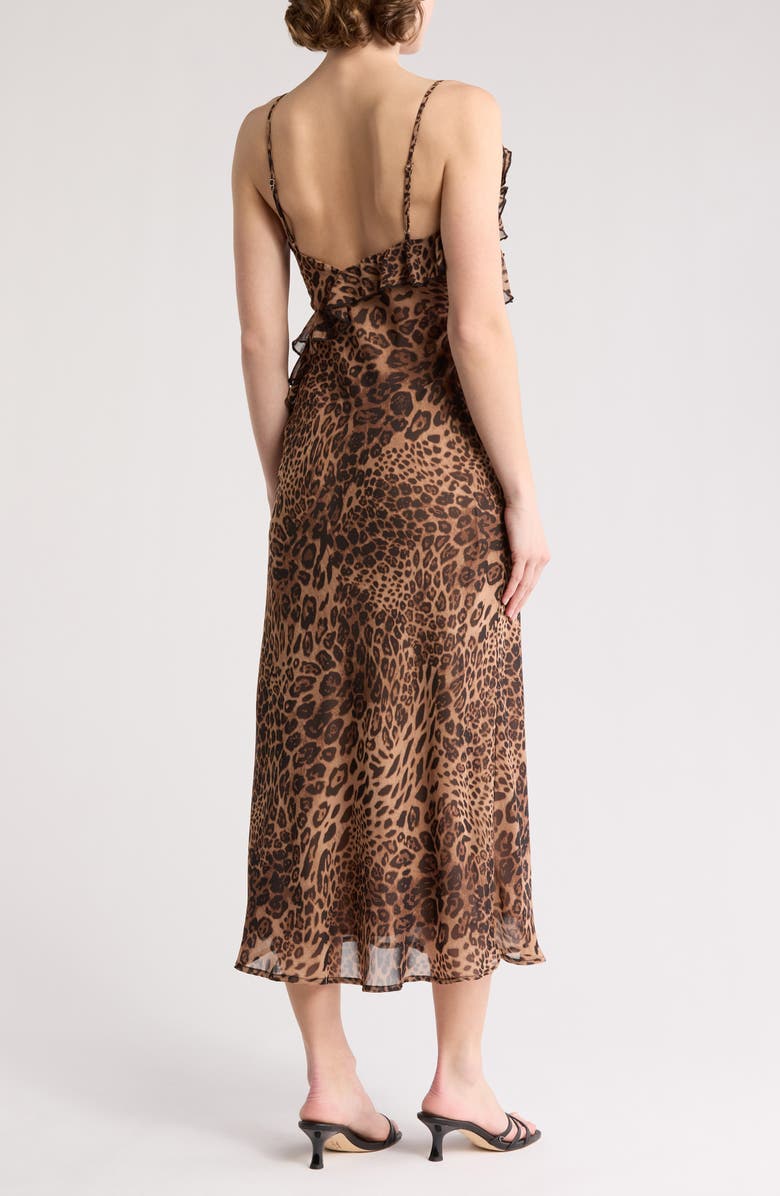 Lush Rosette Ruffle Body-Con Midi Dress, Alternate, color,