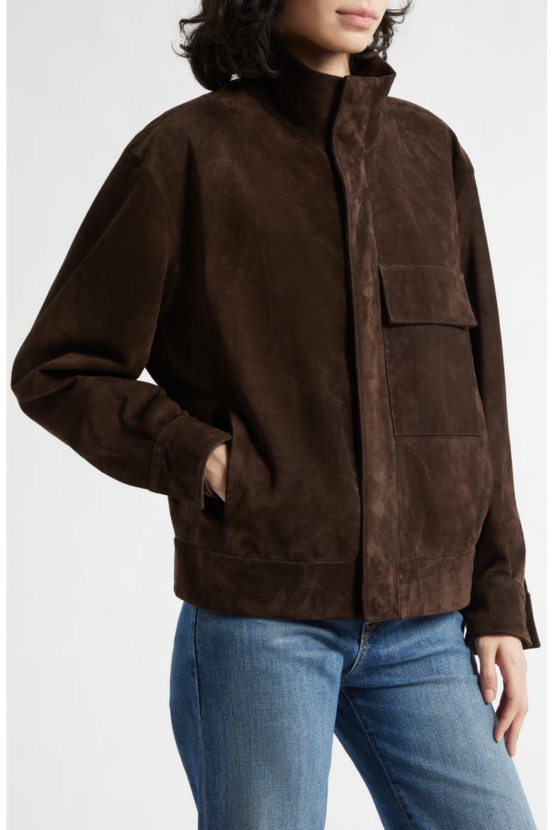 Cirque Suede Jacket, Alternate, color, CHOCOLATE BROWN