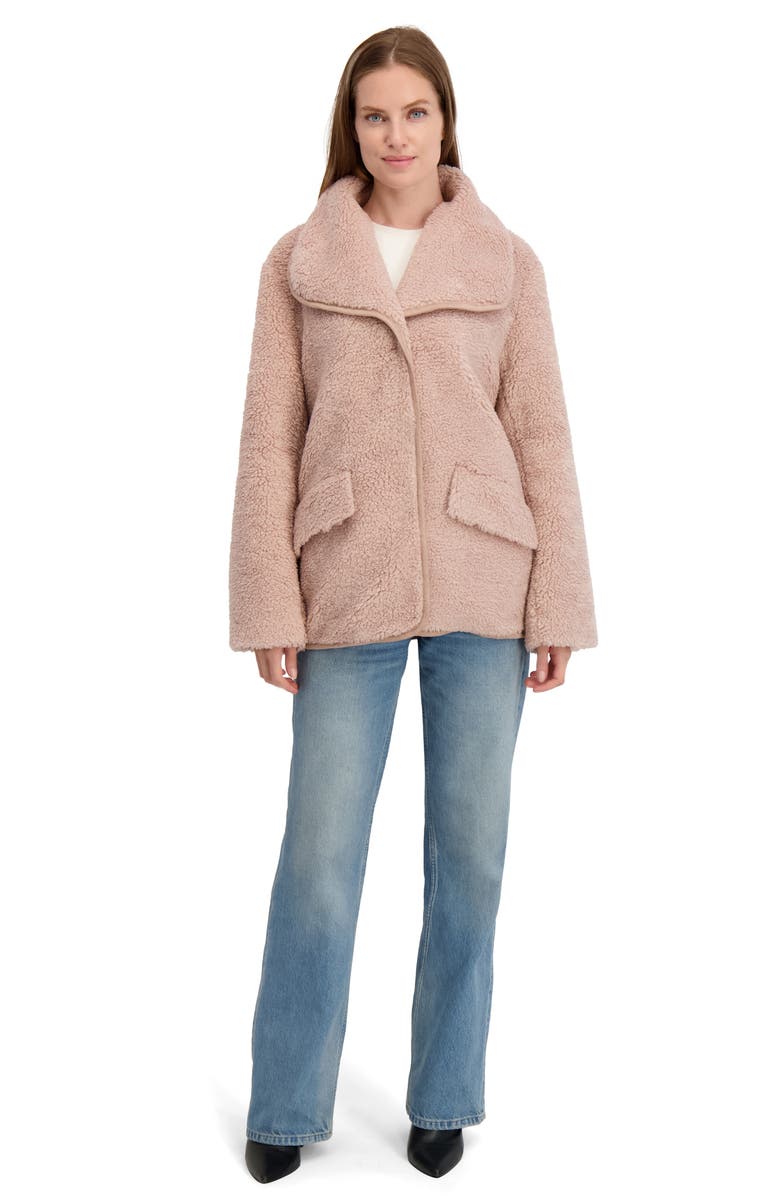 Laundry by Shelli Segal Faux Shearling Jacket, Alternate, color, Rose