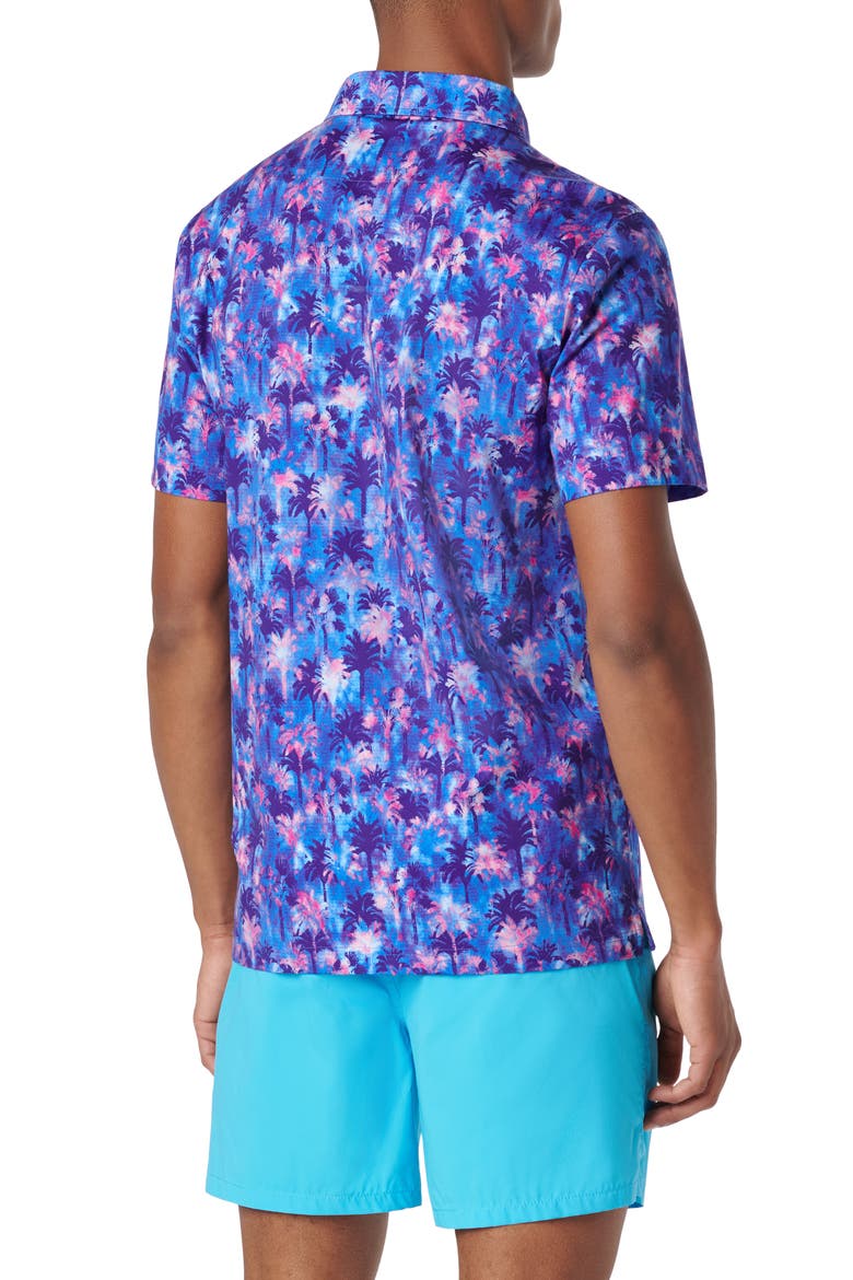 Victor OoohCotton® Palm Tree Print Polo, Alternate, color, ORCHID