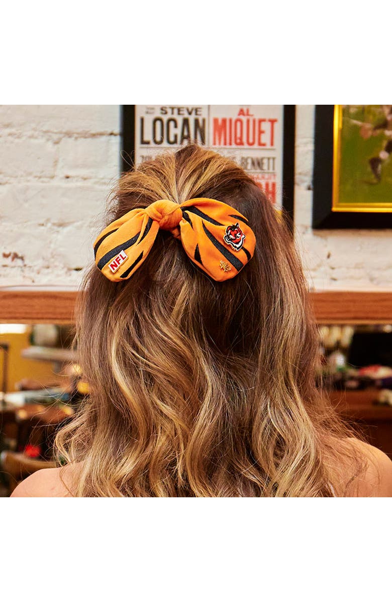 Lele Sadoughi Cincinnati Bengals Bow Scrunchie, Alternate, color, Orange 800