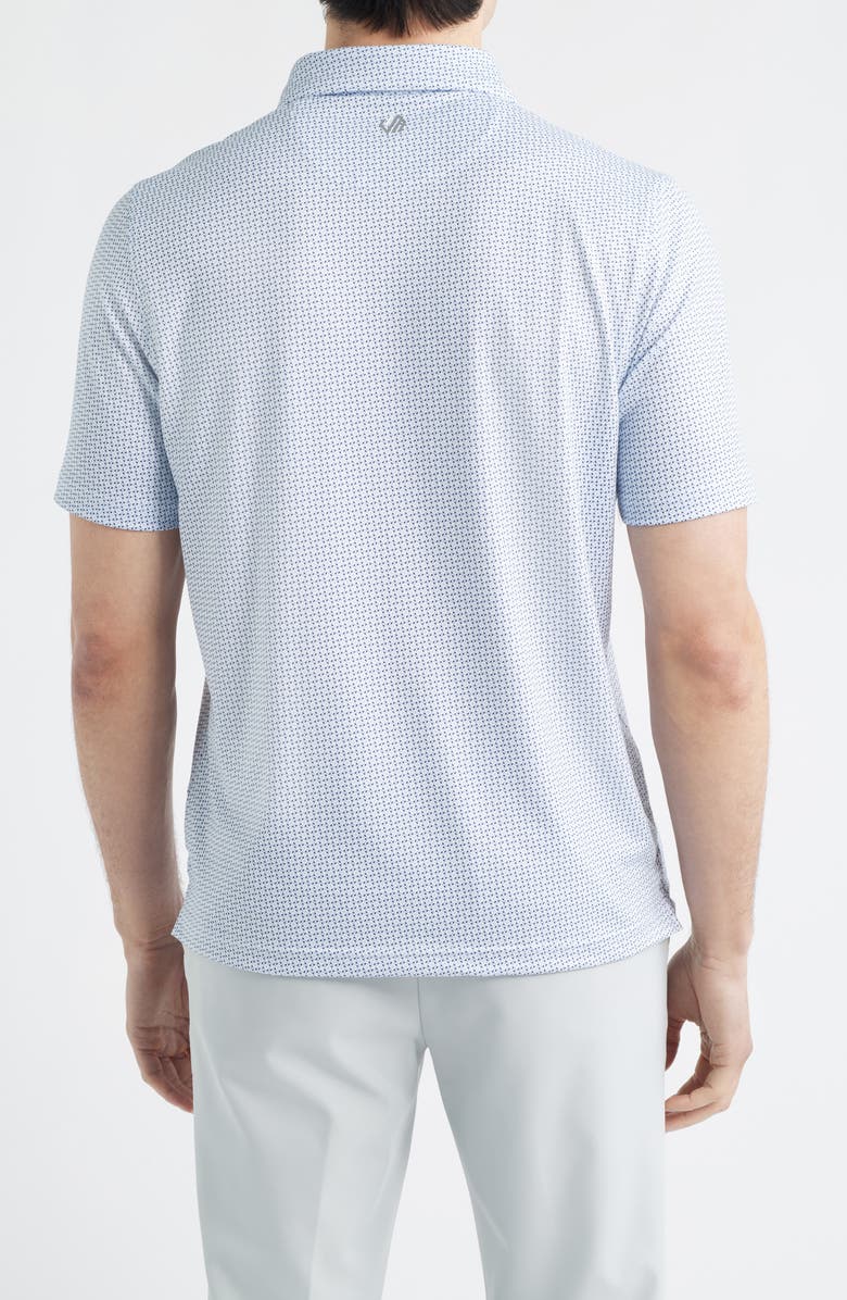 Johnston & Murphy XC<sup>®</sup> Apex Performance Polo, Alternate, color, White/ Light Blue Dash Dot
