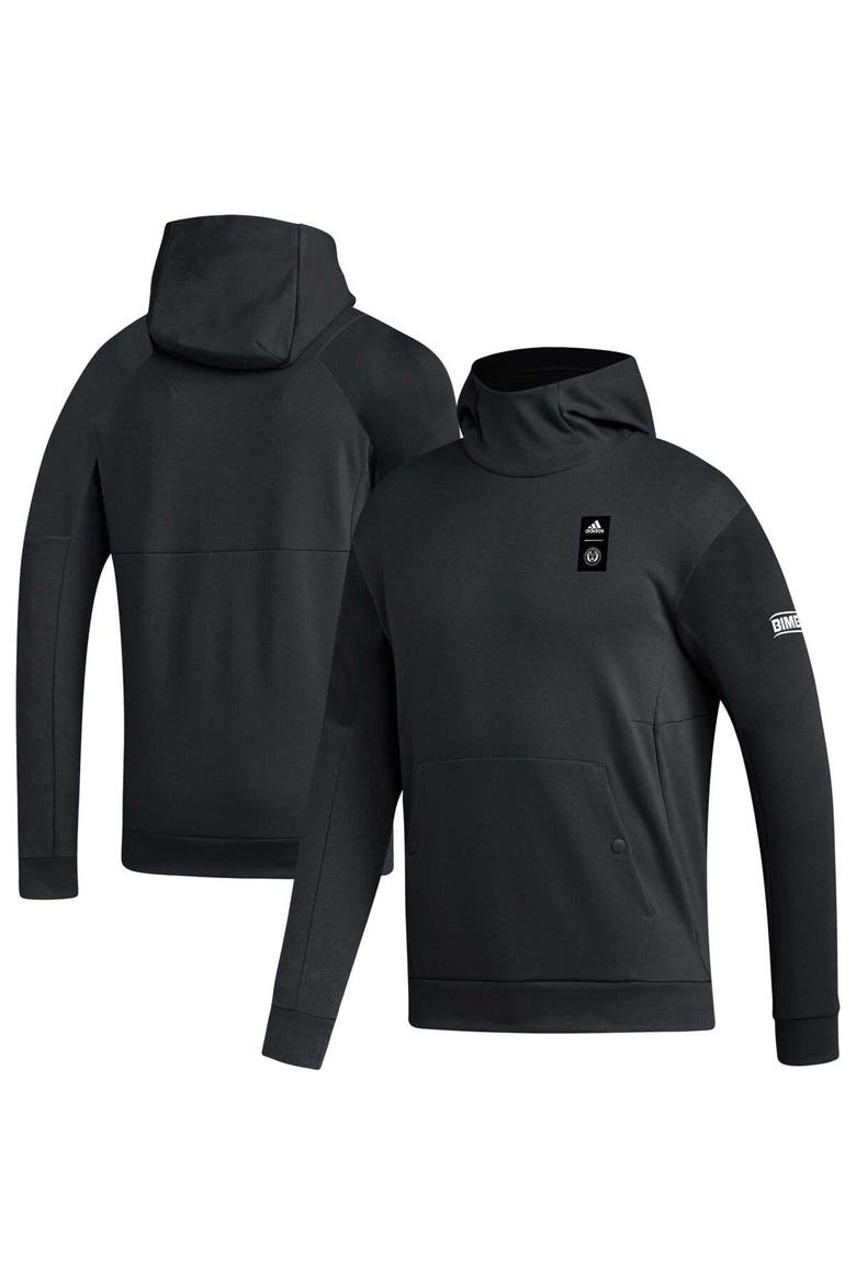 Men's adidas Black Philadelphia Union 2023 Player Travel Pullover Hoodie, Main, color, Black