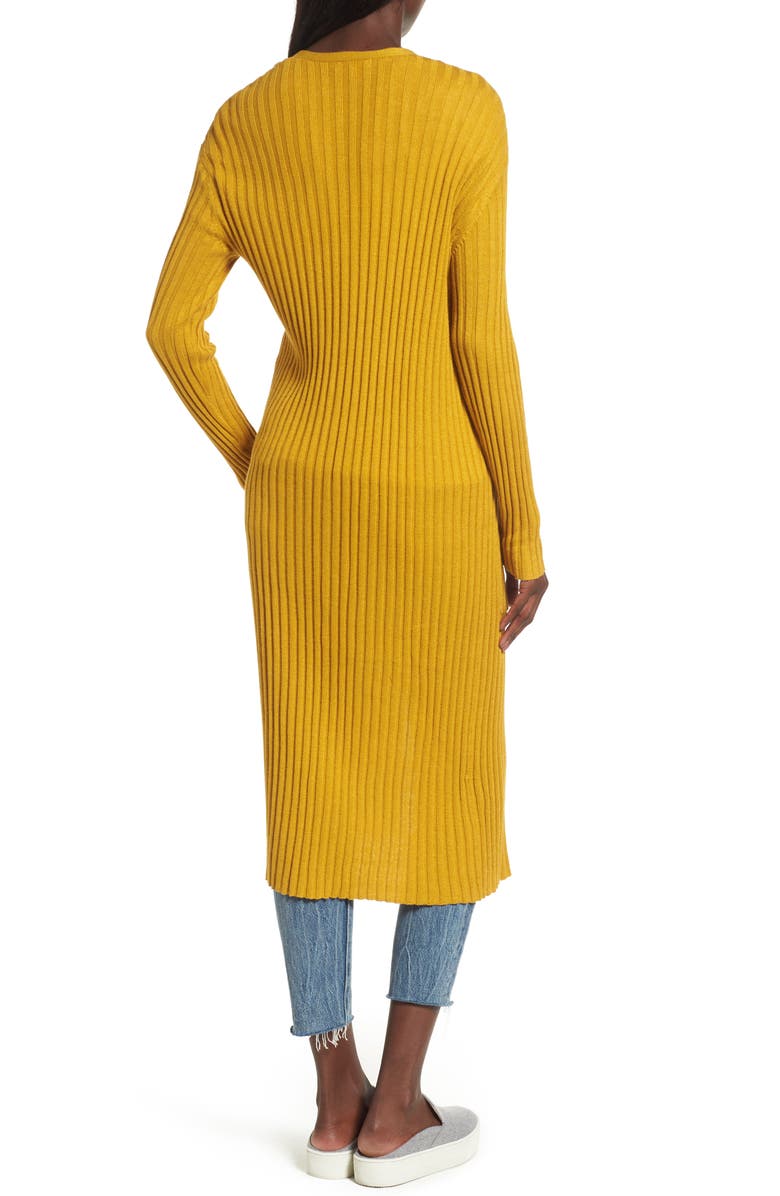 BP. Rib Knit Midi Cardigan, Alternate, color, 