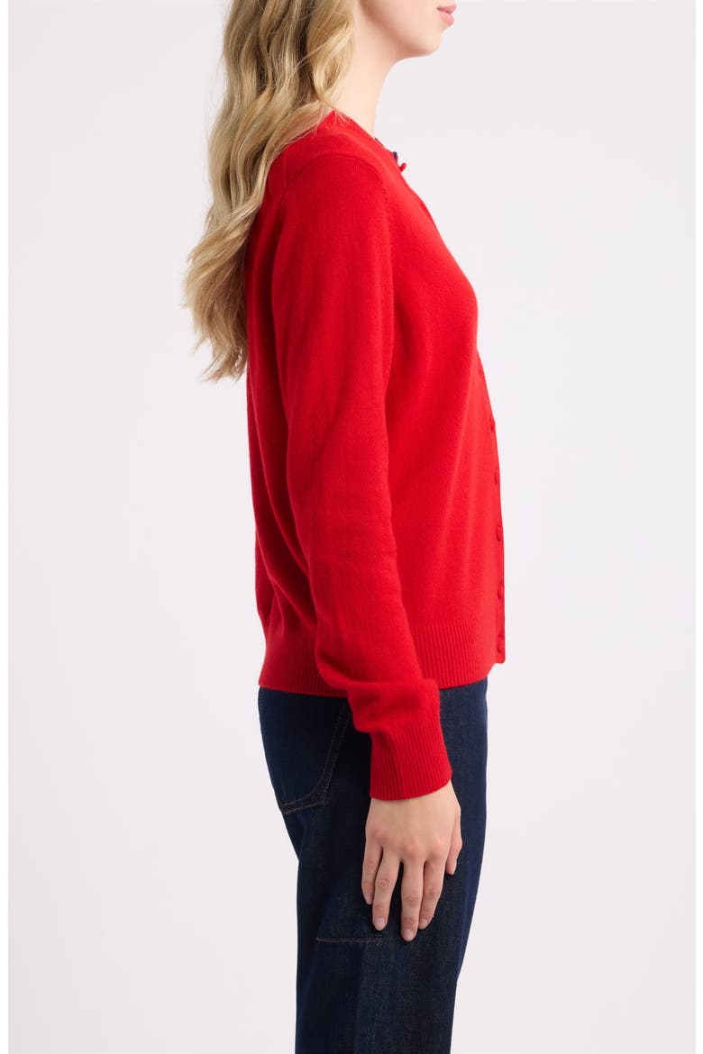 Nyla Cashmere Cardigan, Alternate, color, RED