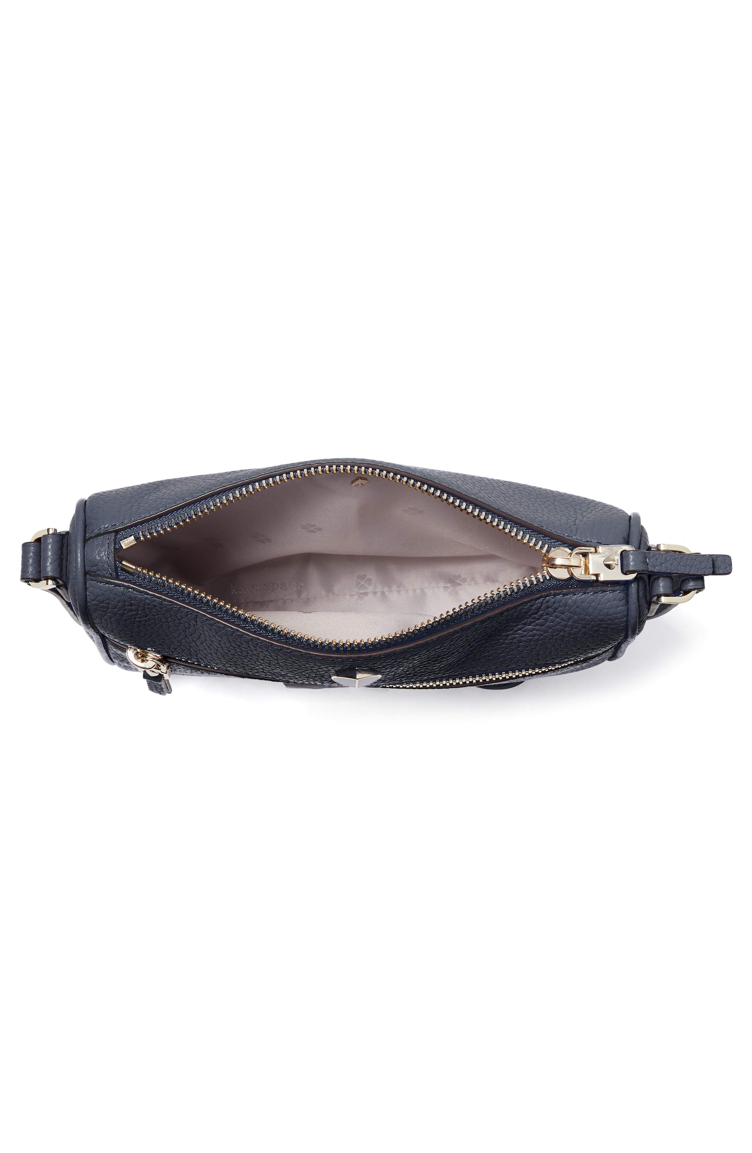 small polly leather crossbody bag, Alternate, color, BLAZER BLUE