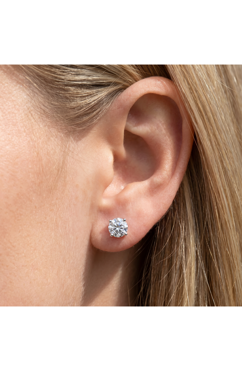 Bliss Diamond 2 1/4 Ct T.W. Round Cut Diamond Studs Lab Grown 14k Gold, Alternate, color, 14K White Gold