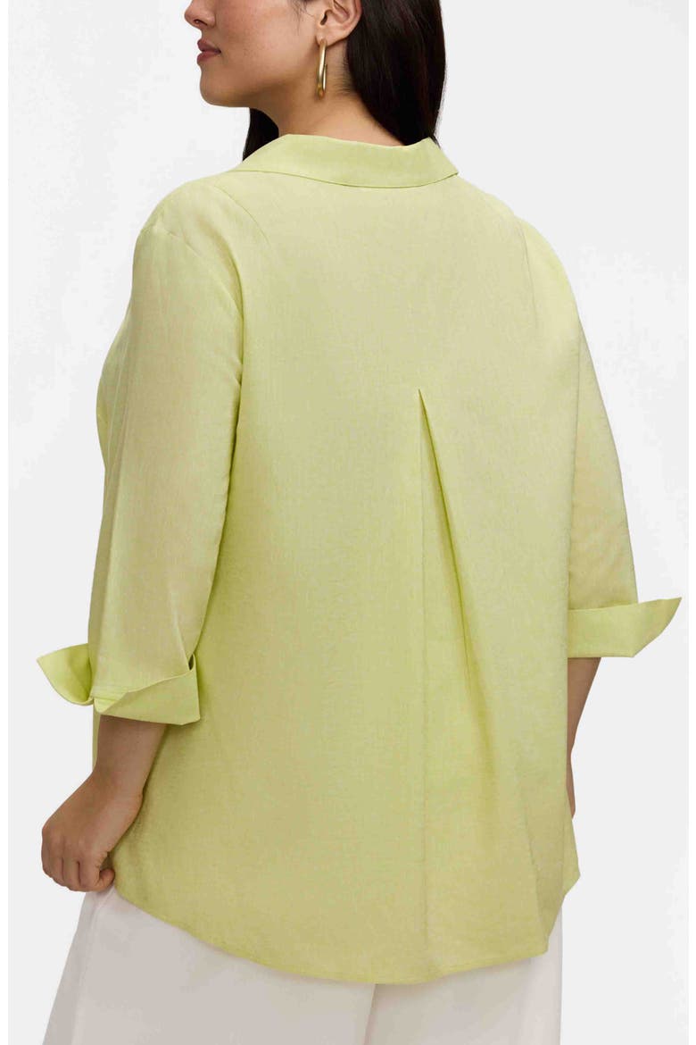 Agnes Three-Quarter Sleeve Linen Blend Top, Alternate, color, LIMONCELLO