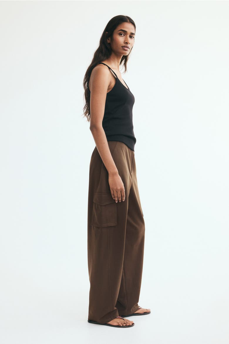 Loose-Fit Cargo Pants, Alternate, color, Dark brown