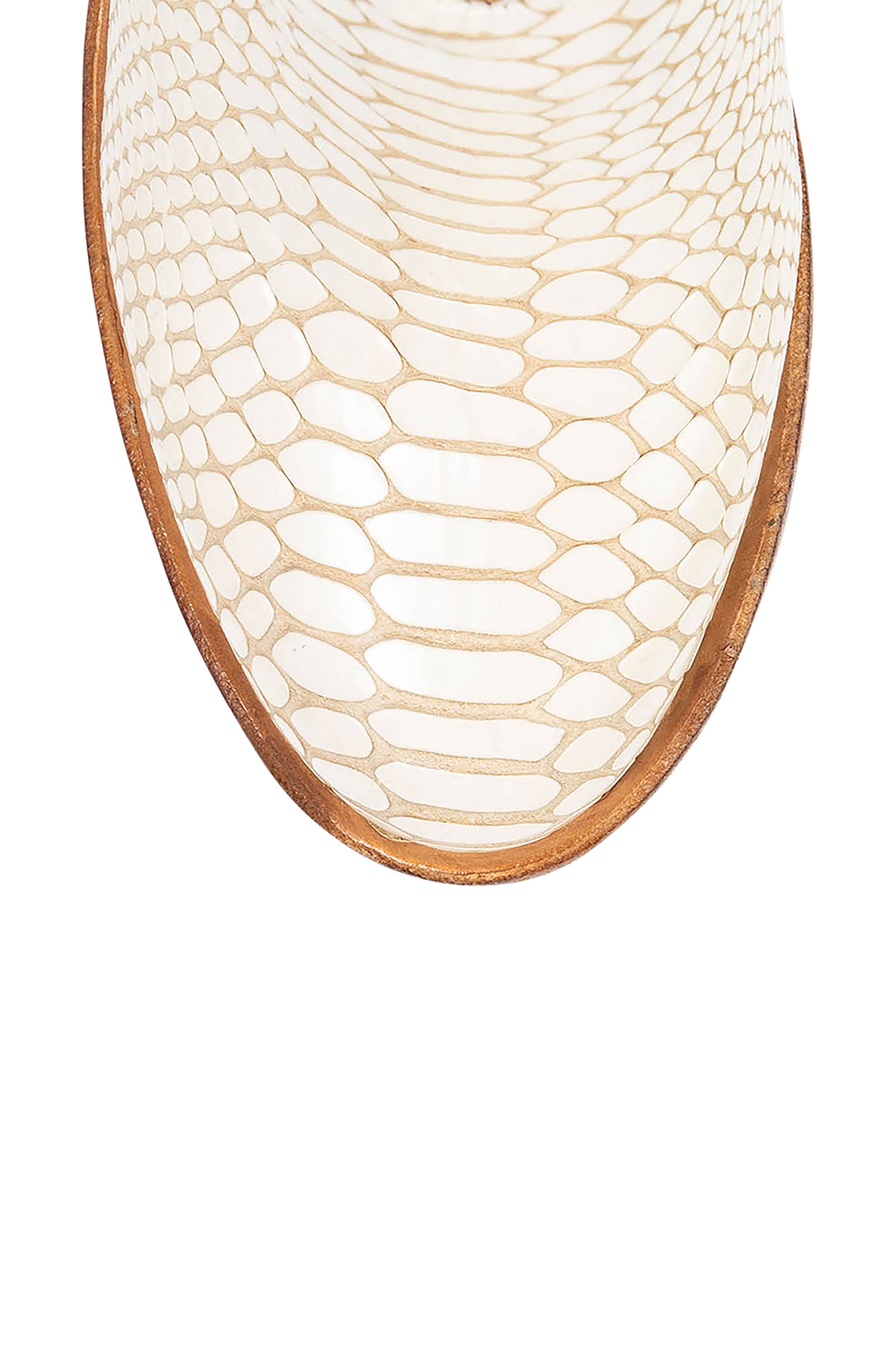 Detroit Croc Embossed Leather Bootie, Alternate, color, WHITE SNAKE