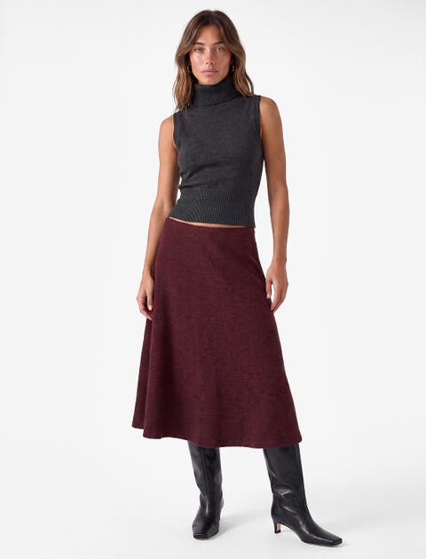A Line Midi Skirt