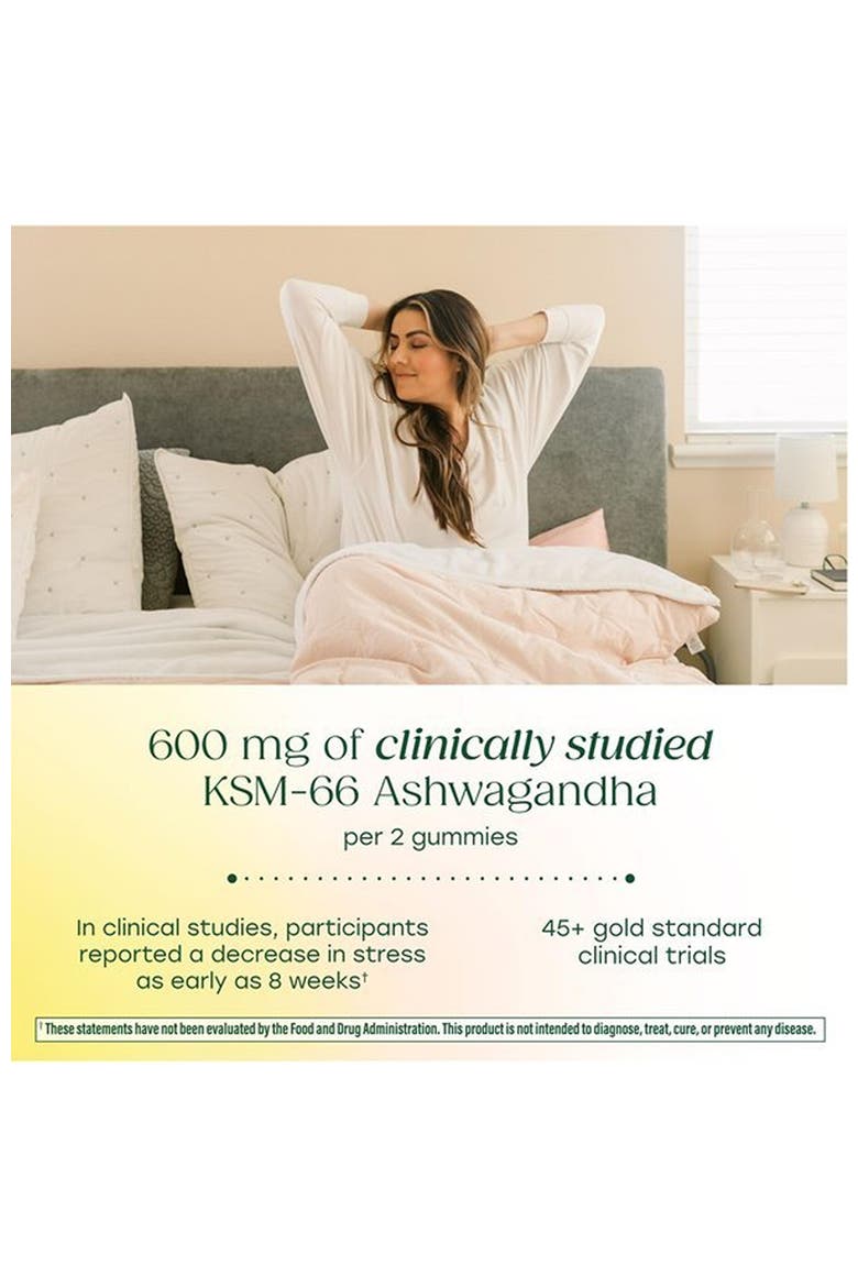 Ashwagandha Gummies, Zero Sugar, Clinically Studied Ashwagandha Ksm 66, Vegan, 60 Mixed Berry Gummies, Alternate, color, None