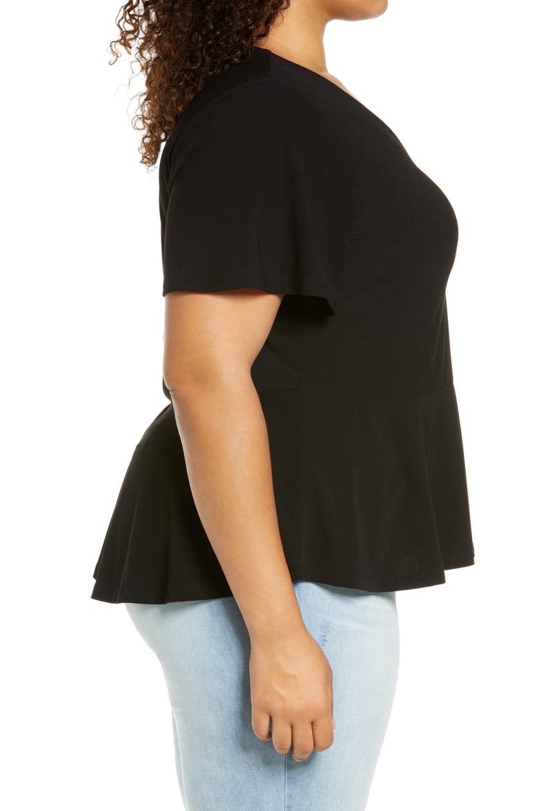 Cinch Front Top, Alternate, color, BLACK