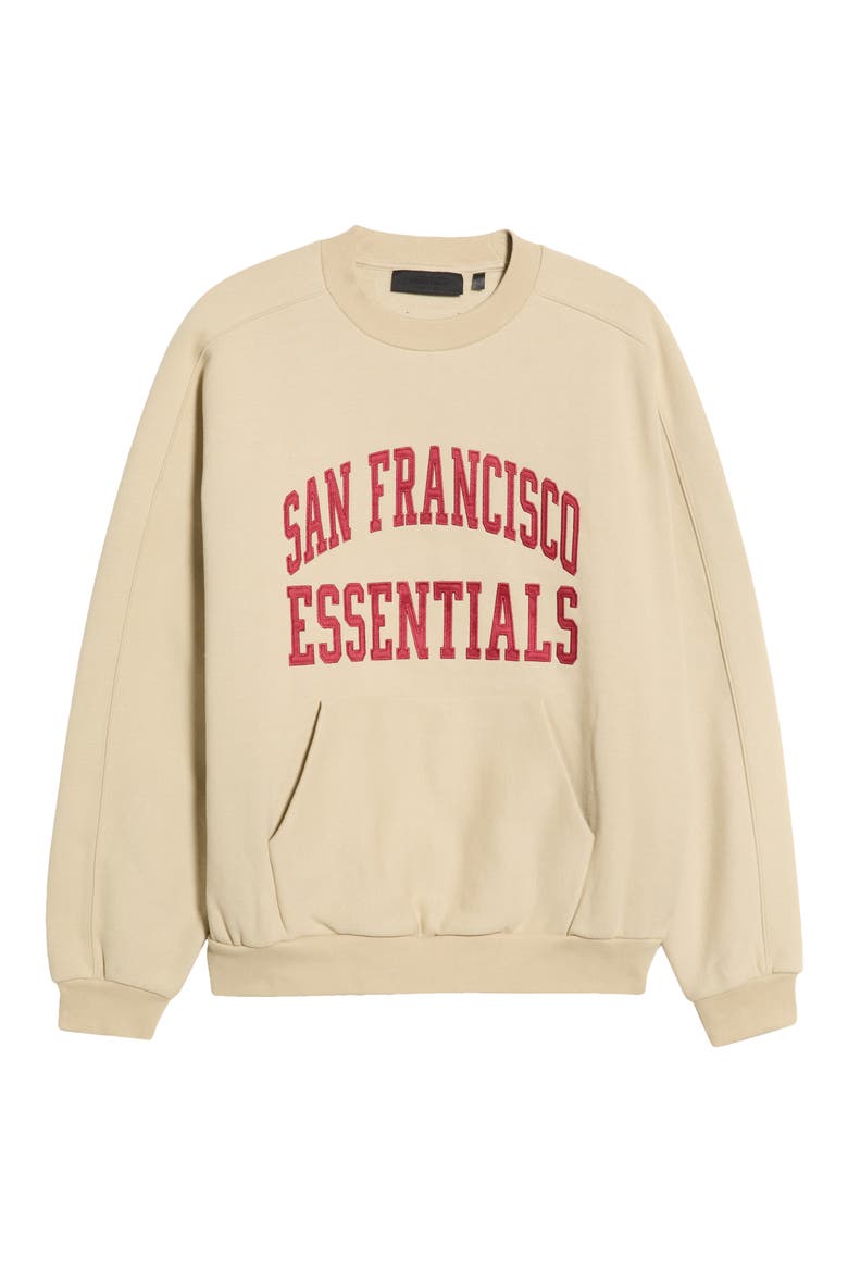 San Francisco 49ers 90s Relaxed Crewneck Sweatshirt, Main, color, SANDSTONE
