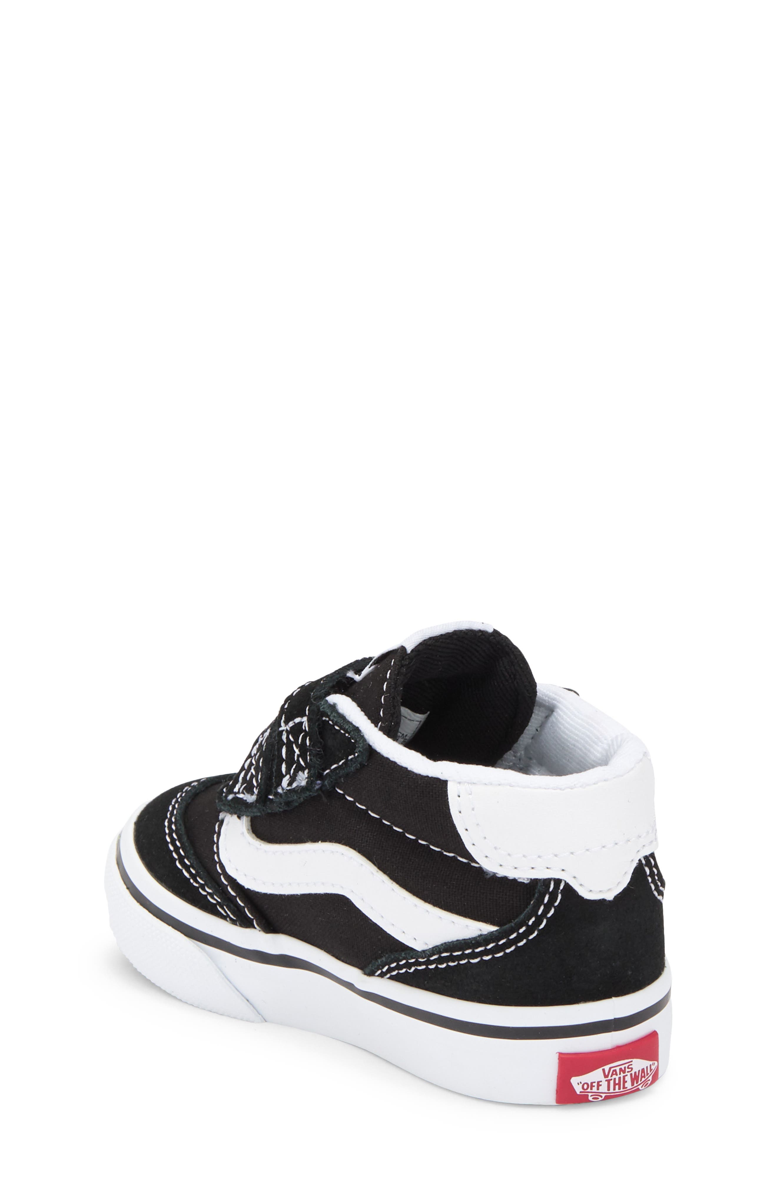 Vans Brooklyn Mid Top Sneaker, Alternate, color, Suede/Canvas Black/White