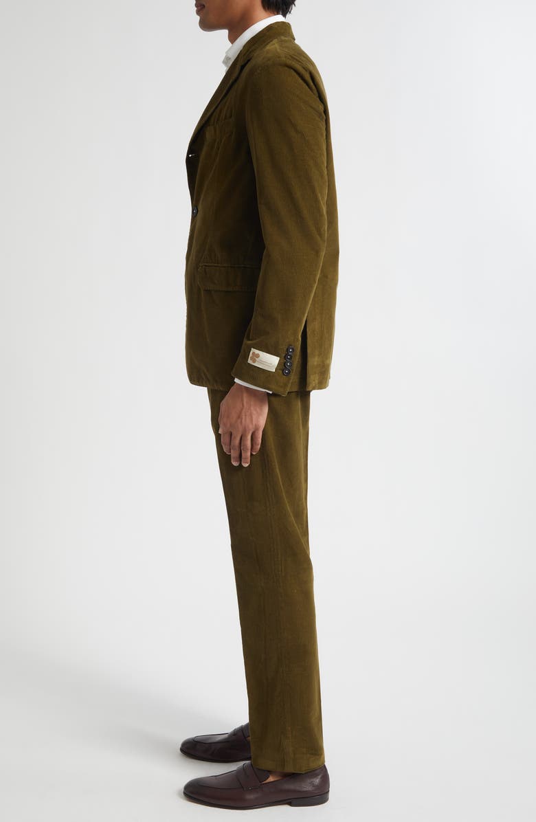 Massimo Alba Cotton Corduroy Suit, Alternate, color, Military