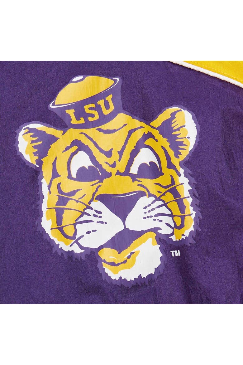 Men's Mitchell & Ness White LSU Tigers Big Shot Premium Full-Zip Windbreaker, Alternate, color, White