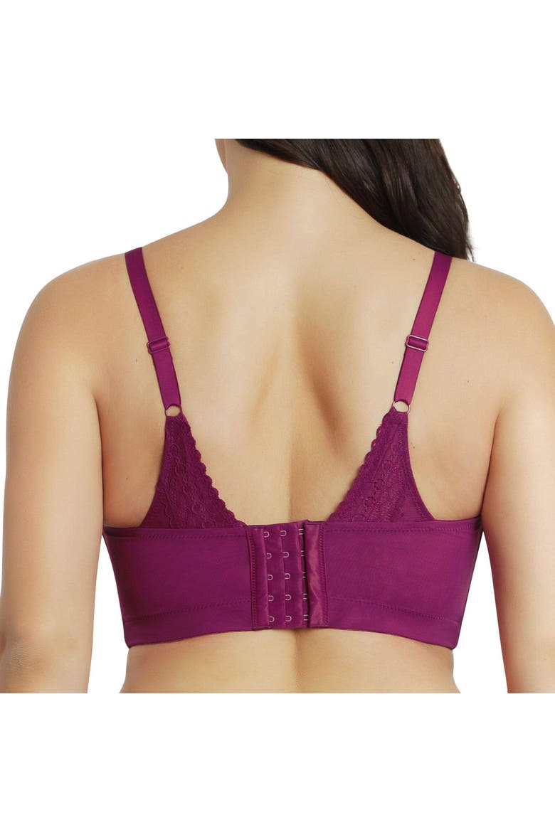 Mia Wire-Free Padded Mesh Bralette, Alternate, color, Blackberry