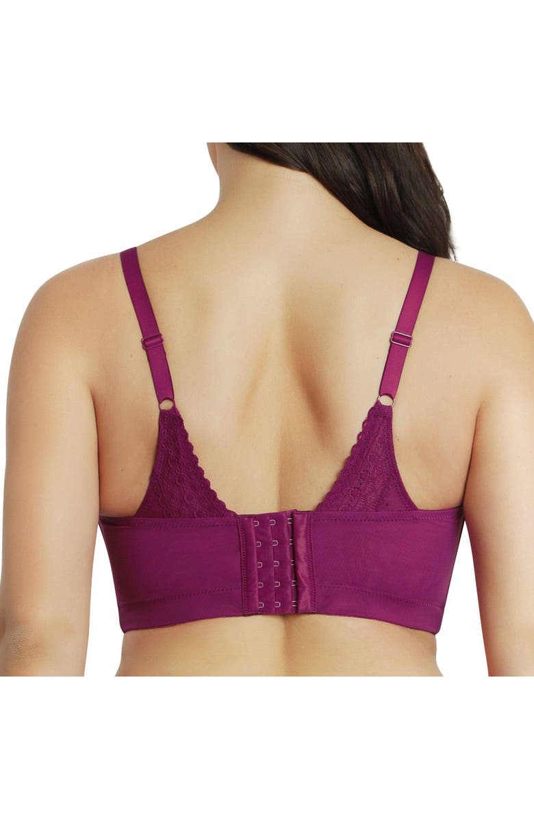 Parfait Mia Wire-Free Padded Mesh Bralette, Alternate, color, Blackberry