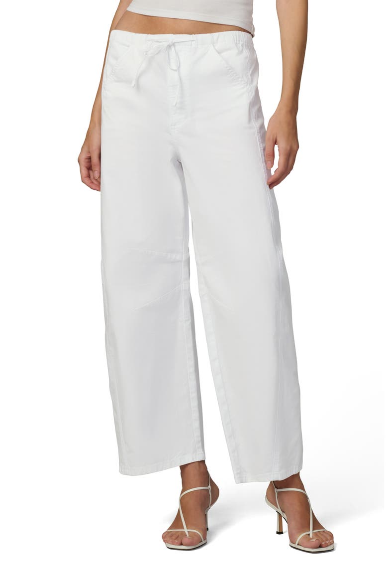 The Bowie Cotton Blend Drawstring Pants, Main, color, WHITE