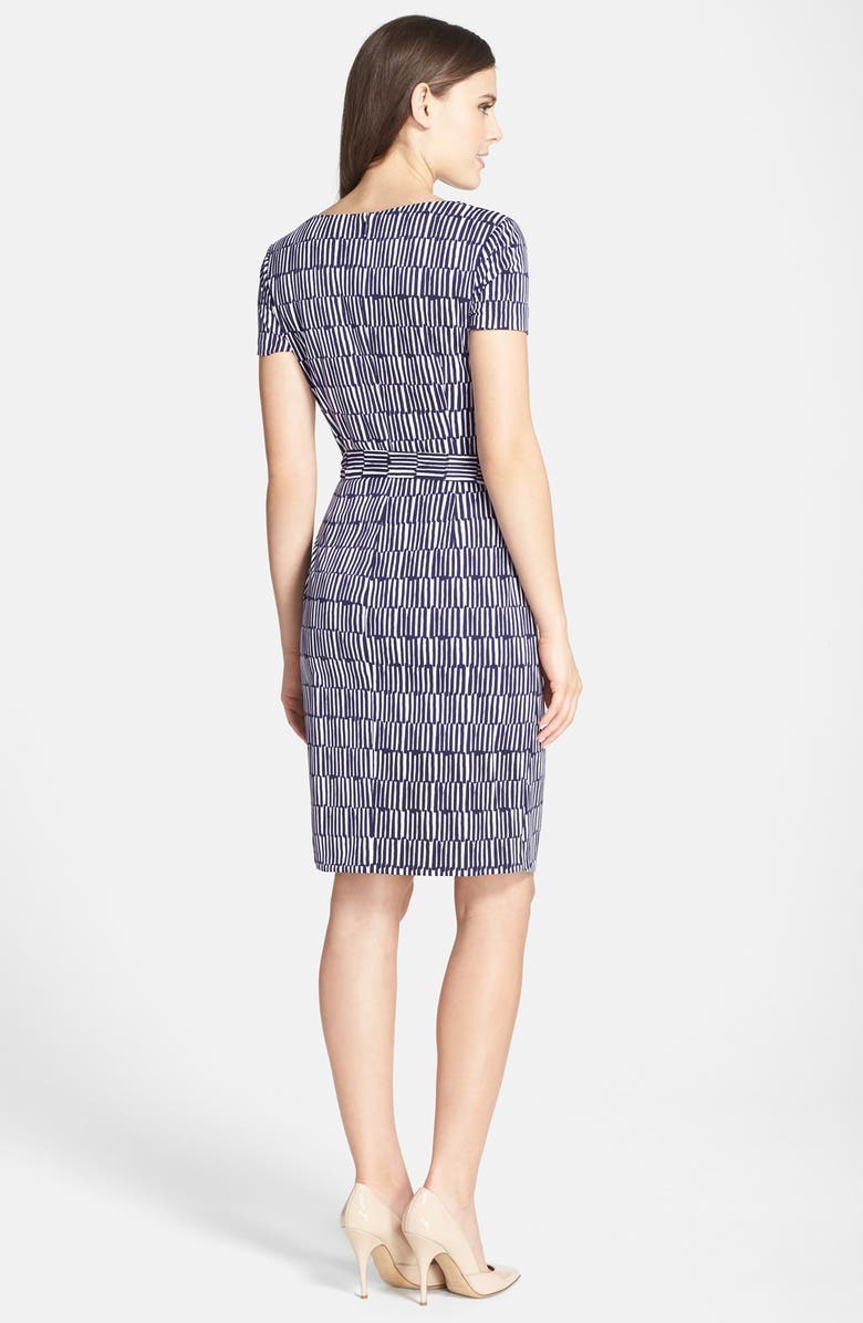 NYDJ 'Veronica' Print Side Tie Sheath Dress, Alternate, color,