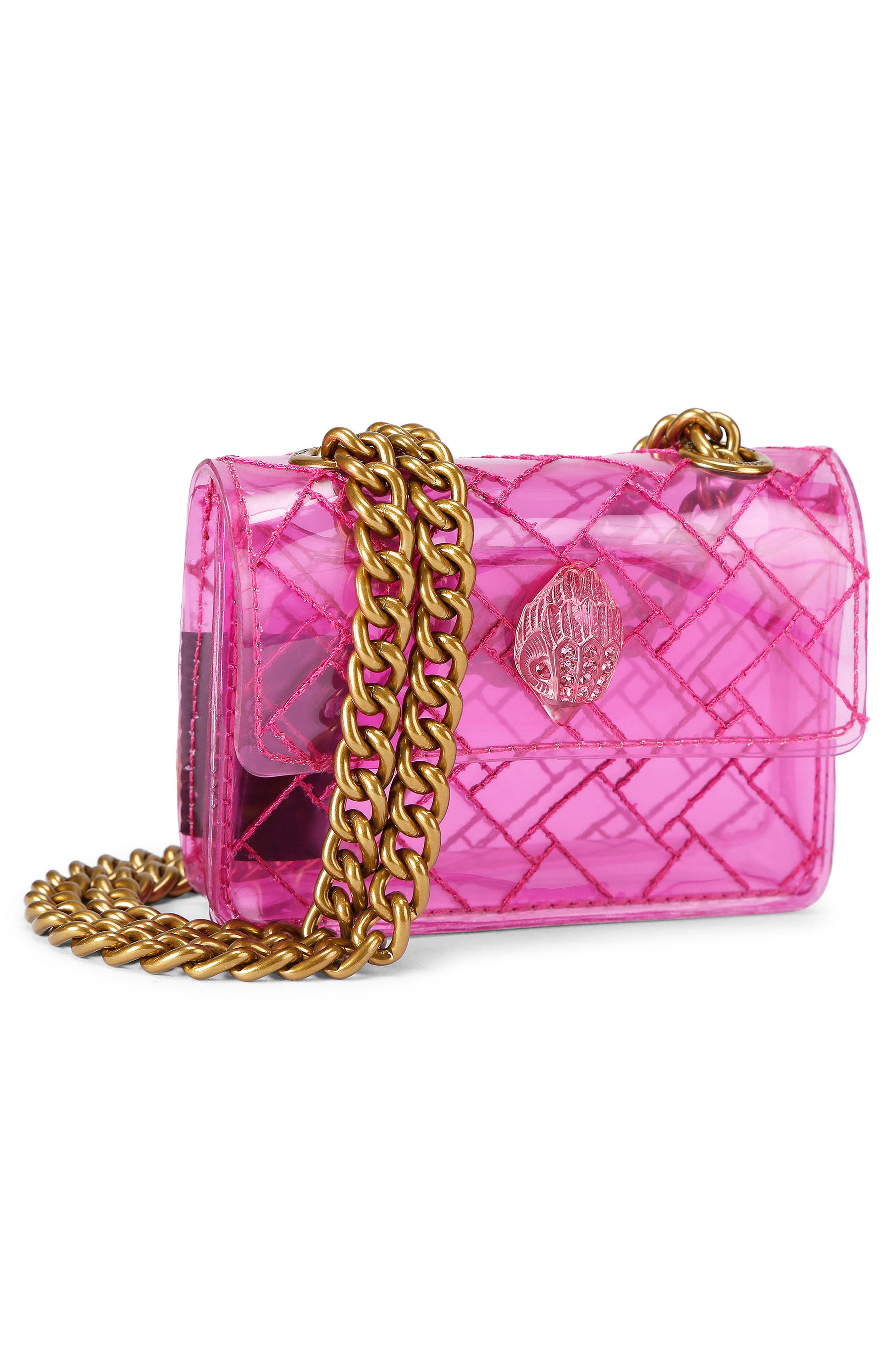 Micro Kensington Vinyl Crossbody Bag, Alternate, color, BRIGHT PINK