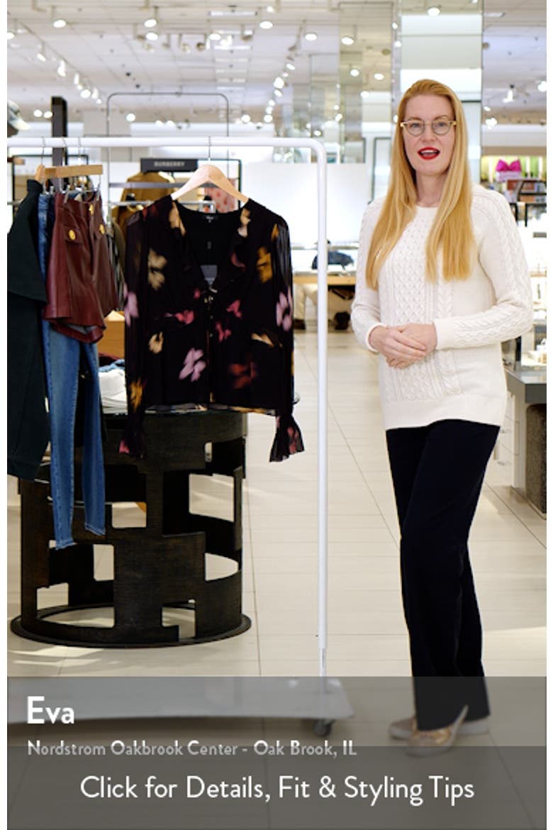 Alixa Floral Ruffle Button-Up Shirt video