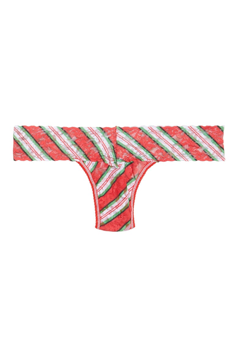 It's a Wrap Low Rise Thong, Alternate, color, RED MULTI