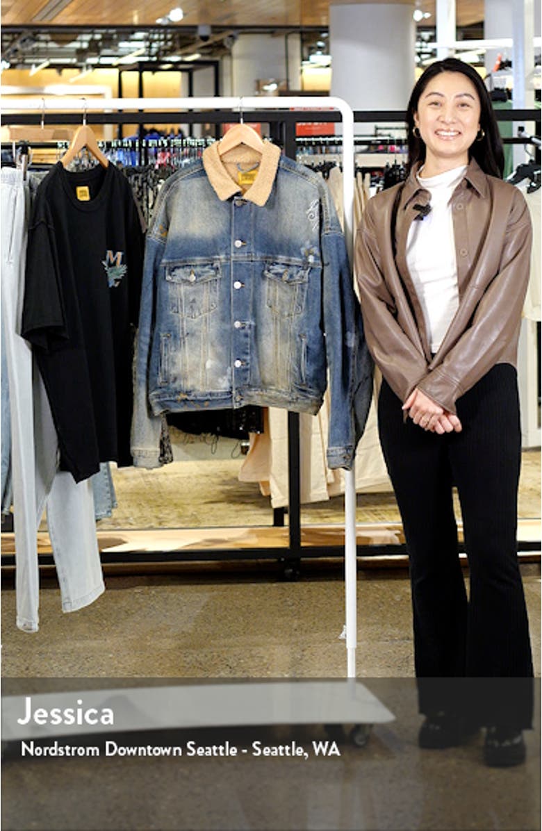 Logo Back Denim Trucker Jacket, sales video thumbnail