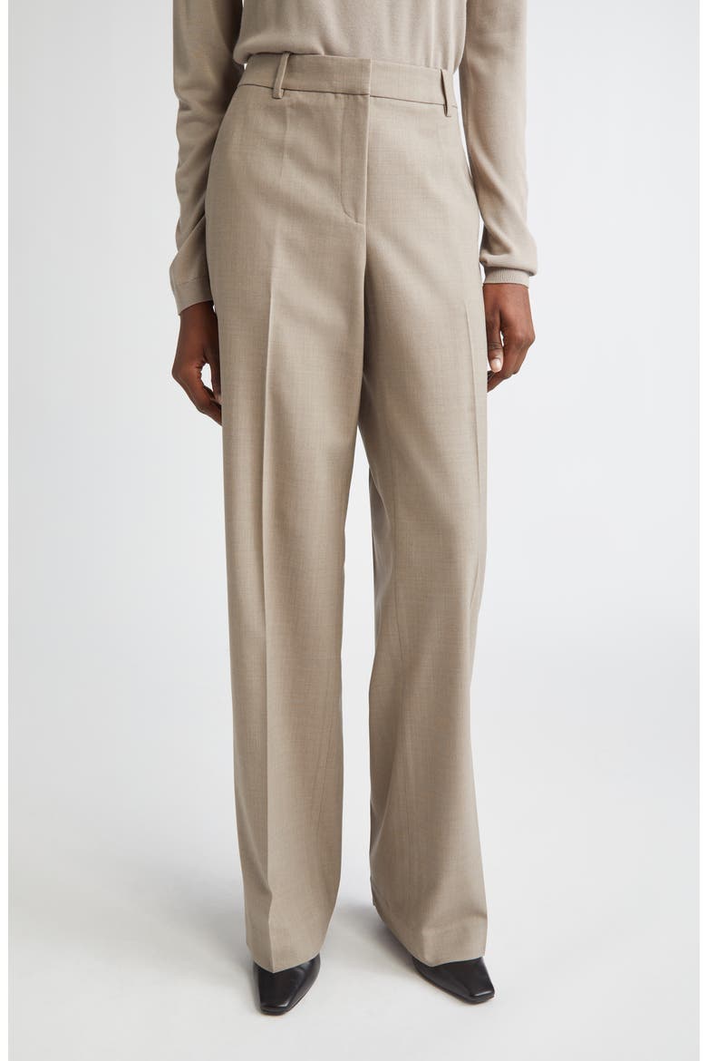Gates Stretch Wool Straight Leg Pants, Main, color, HICKORY MELANGE