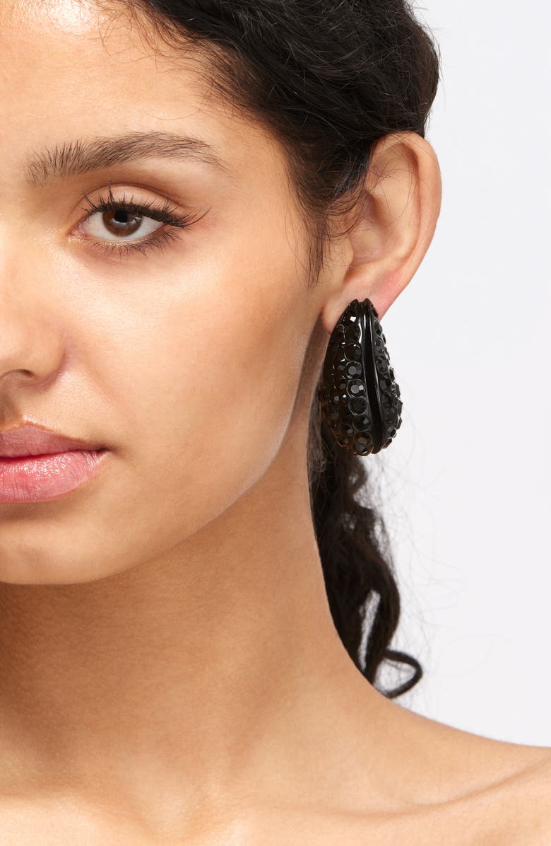 Tory Burch Wave Crystal Earrings, Alternate, color,