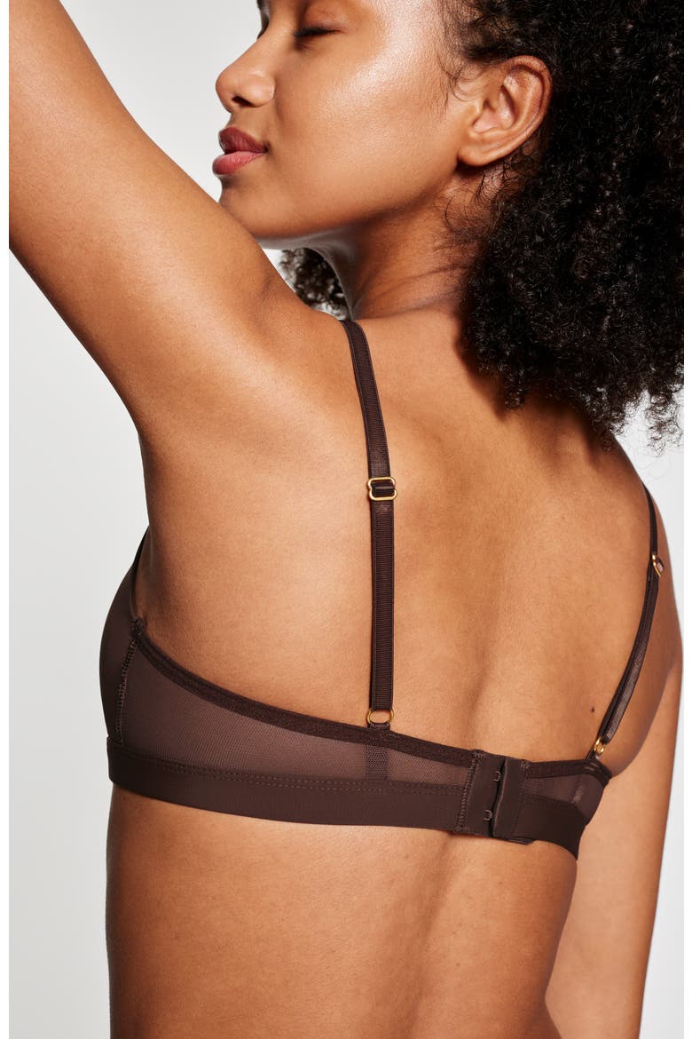 Limitless Wirefree Scoop Bra, Alternate, color, Espresso