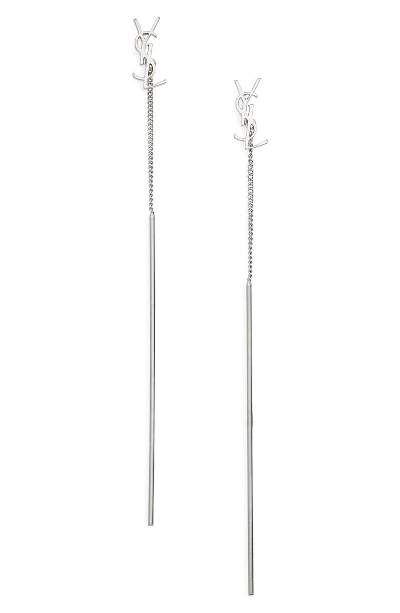 Saint Laurent YSL Threader Earrings, Main, color,