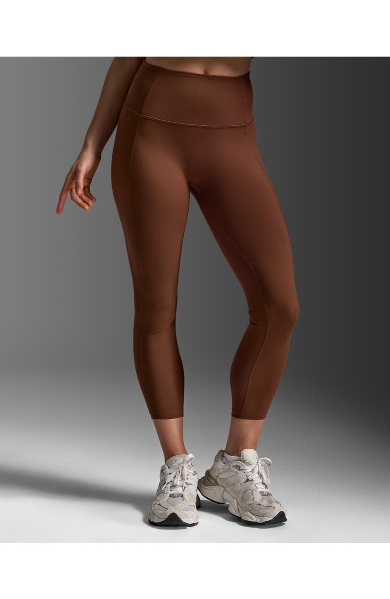2XU Fluid Hi-Rise 7/8 Tights, Alternate, color, Sepia/Sepia