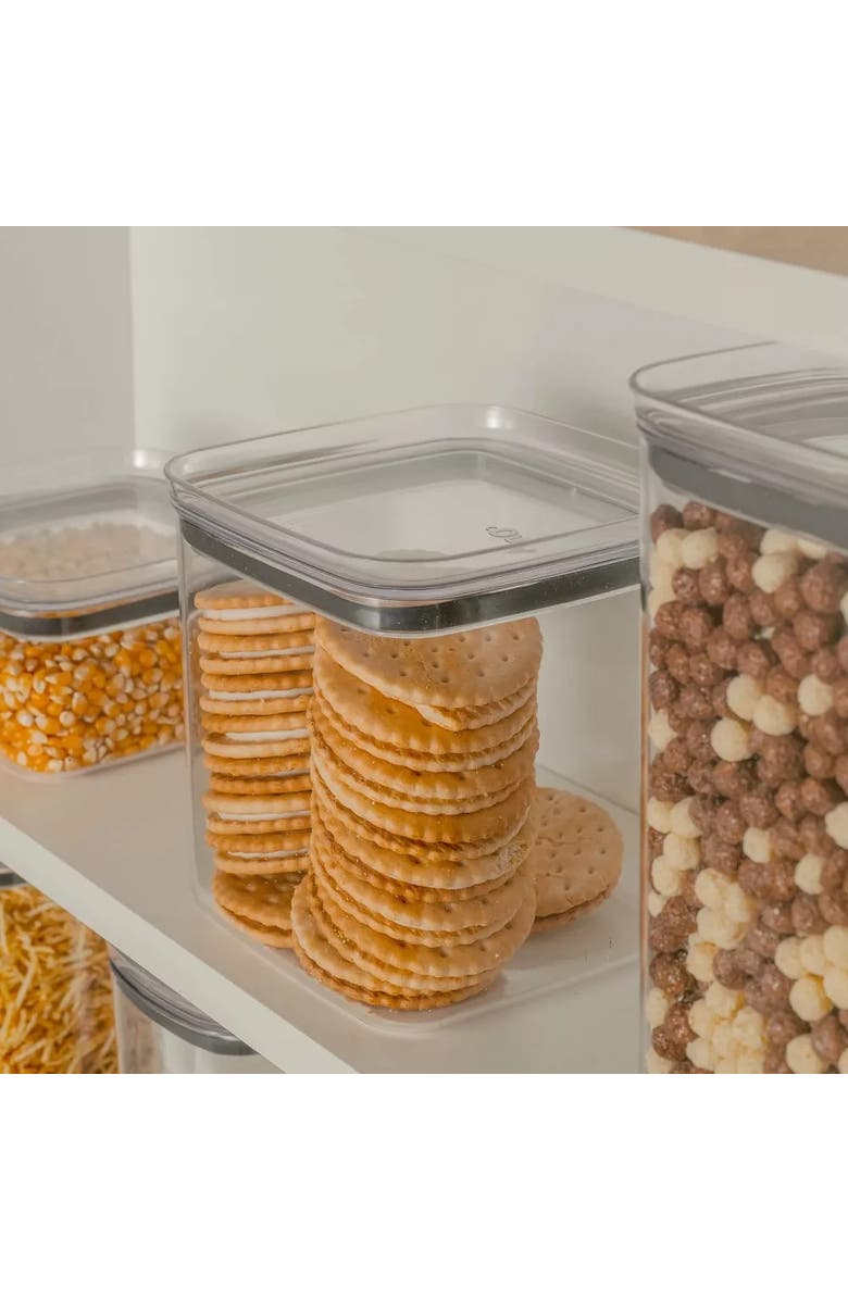 OU Clear Airtight Stackable Food Storage Container with Leak Proof Lid, Alternate, color, Clear